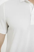 Renk Kombinli Polo Yaka Tişört - Beyaz thumbnail 5