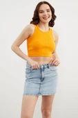 Yüzücü Model Crop Atlet - Oranj - 1