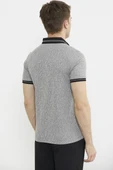 Renk Kombinli Polo Yaka Tişört - Vizon - 6