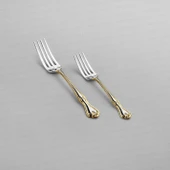 Nehir Lalezar Altın Sade 84 Parça Deri Kutulu Çatal Kaşık Bıçak Seti thumbnail 10