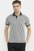 Renk Kombinli Polo Yaka Tişört - Vizon - 1