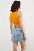 Yüzücü Model Crop Atlet - Oranj - 5