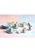 Porland Wisteria Turkuaz 6 Kişilik Kahve Takımı 90cc 04POR035202 - 1