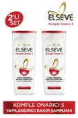 Elseve Komple Onarıcı 5 Yapılandırıcı Bakım Şampuanı 390 ml 2'li Set - 1