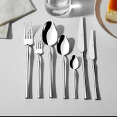 Nehir Marbella Sade 12 Kişilik 84 Parça Deri Kutulu Çatal Kaşık Bıçak Tk. thumbnail 1