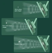 Çok Fonksiyonlu Küçük Vantilatör Aydınlatmalı Ofis Yatak Odası Dış Mekan Kampı İçin Yeşil - 6