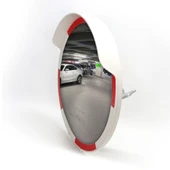 Trafik Güvenlik Aynası 80 cm Beyaz-Kırmızı - 1