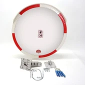 Tümsek Ayna 60 cm – Beyaz-Kırmızı Güvenlik Aynası - 3