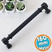Mobilya Çekmece Mutfak Dolabı Dolap Kulpları Kulb 16 cm 160 mm Çizgili SİYAH Metal Kulp thumbnail 1