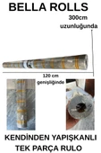 120cmx300cm Tek Parça Yapışkanlı Rulo Gold Mermer Desenli Gri Duvar Paneli Kağıdı Silivri QM0138 - 2