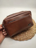 Deri El Tutma Çantası Taba Renk thumbnail 1