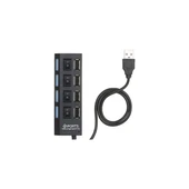 Adaman Siyah USB 2.0 Yd-76 4 Portlu Çoğaltıcı Bilgisayar Adaptör Şartelli - 1