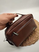 Deri El Tutma Çantası Taba Renk thumbnail 2