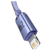 Baseus Crystal Shine 2.4A 120 cm Lightning Şarj Kablosu Mor thumbnail 2