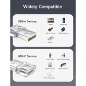 Jsaux Adaptör Type-C'den Usb'ye USB Tip C Soketten Usb-A Fişe Şarj Dönüştürücü, Apple Watch 9 8 7 Iwatch Ultra, iPhone  16 15 14 13 Plus Pro Max Uyumlu Samsung Galaxy S24 S23, iPad Air Uyumlu DC0013 - 3