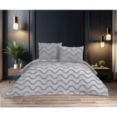 Ekol Sarmaşık Model 3 Parça Açık Gri Rengi 1 Yatak Örtüsü (240x250 cm) +2 yastık kılıfı (50x70) cm - 1