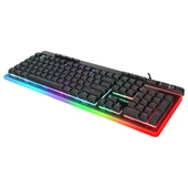 Rampage SHINE K14 Siyah USB RGB Membrane Türkçe Kablolu Gaming Klavye thumbnail 3