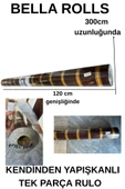 120cmx300cm Tek Parça Yapışkanlı Rulo Gold Çizgili Eskitme Parlak Duvar Paneli Kağıdı Pendik QM0140 - 2