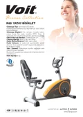 Voit R60 Bronze Collection Yatay Kondisyon Bisikleti | Bluetooth Destekli, 8 Kademe Dirençli, LED Ekranlı, Nabız Ölçerli - 3