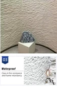 Felix Stone 60cmx120cm Esnek Taş Beton Panel Suya Ateşe Neme Dayanıklı Bahçe Ev Ofis Karavan Kaplama - 3