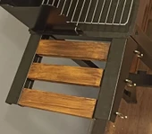 Wetterstein Tekerlekli Mangal, Ahşap Sehpalı/Raflı, Barbekü S MODEL - 8