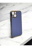 DUBİGOLD İPHONE 13 MİNİ UYUMLU PARLAK GOLD DETAYLI BARK TELEFON KILIFI - 5