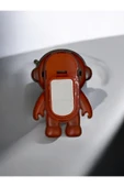 DUBİGOLD TELEFON KILIFI İÇİN ASTRONOT STAND APARATI TELEFON TUTUCU UYUMLU YATAY DİKEY STAND - TURUNCU - 3