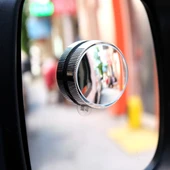 Vantuzlu Oto Kör Nokta Aynası Ayarlanabilir Tak-çıkar Dönerli Prizmatik 360 Derece Krom Çerçeveli - 2