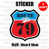 80 osmaniye 2 adet plaka sticker - il şehir rota etiket - 1