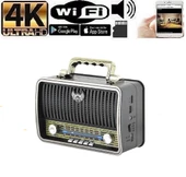 Radyo Gizli Kamera Nostaljik Radyo Full Hd 4k 1080p Wifi Sınırsız Mesafe Uzaktan Izlemeli Kamera - 1