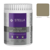 Stella Su Bazlı Saf Akrilik Boya Sold Green Ral-7034 - 1