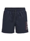 JACK JONES Yazı Baskılı Erkek Deniz Şortu 12272799 - 1