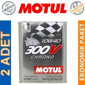 Motul 300V Chrono 10W-40 2 Lt Tam Sentetik Motor Yağı (2 Adet) - 1
