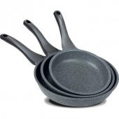 ThermoAD Granit Döküm 3Lü Tava Set Gri - 1