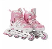 6062cn M Işıklı Ayarlanabilir Paten 35-38 (Kırmızı, Mor, Mavi, Pembe Renkler) - 2