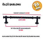 Mobilya Mutfak Dolabı Çekmece Dolap Kapak Kulpu Kulbu Mat Siyah (96 MM-9.6 CM) Metal Kulpları thumbnail 2