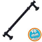 Mobilya Mutfak Dolabı Çekmece Dolap Kapak Kulpu Kulbu Mat Siyah (96 MM-9.6 CM) Metal Kulpları thumbnail 1