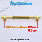 Mobilya Çekmece Mutfak Dolabı Dolap Kulpları Kulbu Kulpu Altın Gold Metal Kulp 192 mm- 19.2 cm thumbnail 2
