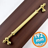 Mobilya Çekmece Mutfak Dolabı Dolap Kulpları Kulbu Kulpu Altın Gold Metal Kulp 192 mm- 19.2 cm thumbnail 1