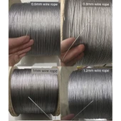 304 Paslanmaz Çelik Esnek Tel Halat Çamaşır İpi - 2.5mm 100m 7x7 thumbnail 4