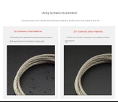 304 Paslanmaz Çelik Esnek Tel Halat Çamaşır İpi - 2.5mm 100m 7x7 thumbnail 7