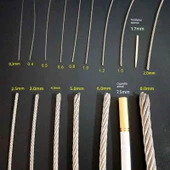 304 Paslanmaz Çelik Esnek Tel Halat Çamaşır İpi - 2.5mm 100m 7x7 thumbnail 2