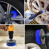Çok Yüzeyli Temizleme Fırçası Seti - Şarap Kırmızısı (Daha Kaba 6 Ovma Pedi + Yapışkan Plaka) - 11