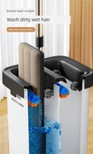 33cm Paslanmaz Çelik Saplı Mop + Yükseltilmiş Kazıyıcı + 4 Kalın Bez - 12