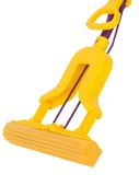 PVA Sünger Başlıklı Katlanabilir Mop - Sarı + 4 Yedek Başlık - 5