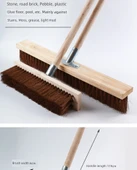 Uzun Saplı Yer Temizleme Fırçası - Suni Kıl 37cm Fırça Başlığı + Demir Parçalar (Sap Dahil Değil) - 7