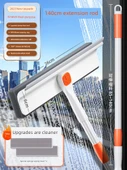 Cam Sileceği - 26cm Uzatma Çubuklu, 2 Pamuk Başlıklı, Çift Amaçlı - 1