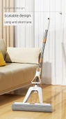 Teleskopik Saplı Sünger Paspas - 28cm - 2 Pamuk Başlıklı - Paslanmaz Çelik - 10