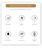 Duvara Monte Uzun Saplı Tuvalet Fırçası Seti - Kare Pembe 2'li Paket thumbnail 9