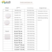 Yuvarlak Yağlı Kağıt - 8cm - 500 Adet thumbnail 8